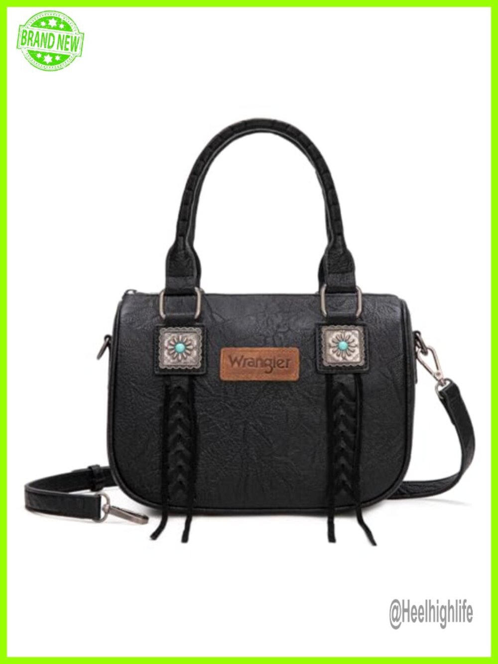 Western Fringe Satchel Crossbody Bag Detachable Strap Top Handle Purse